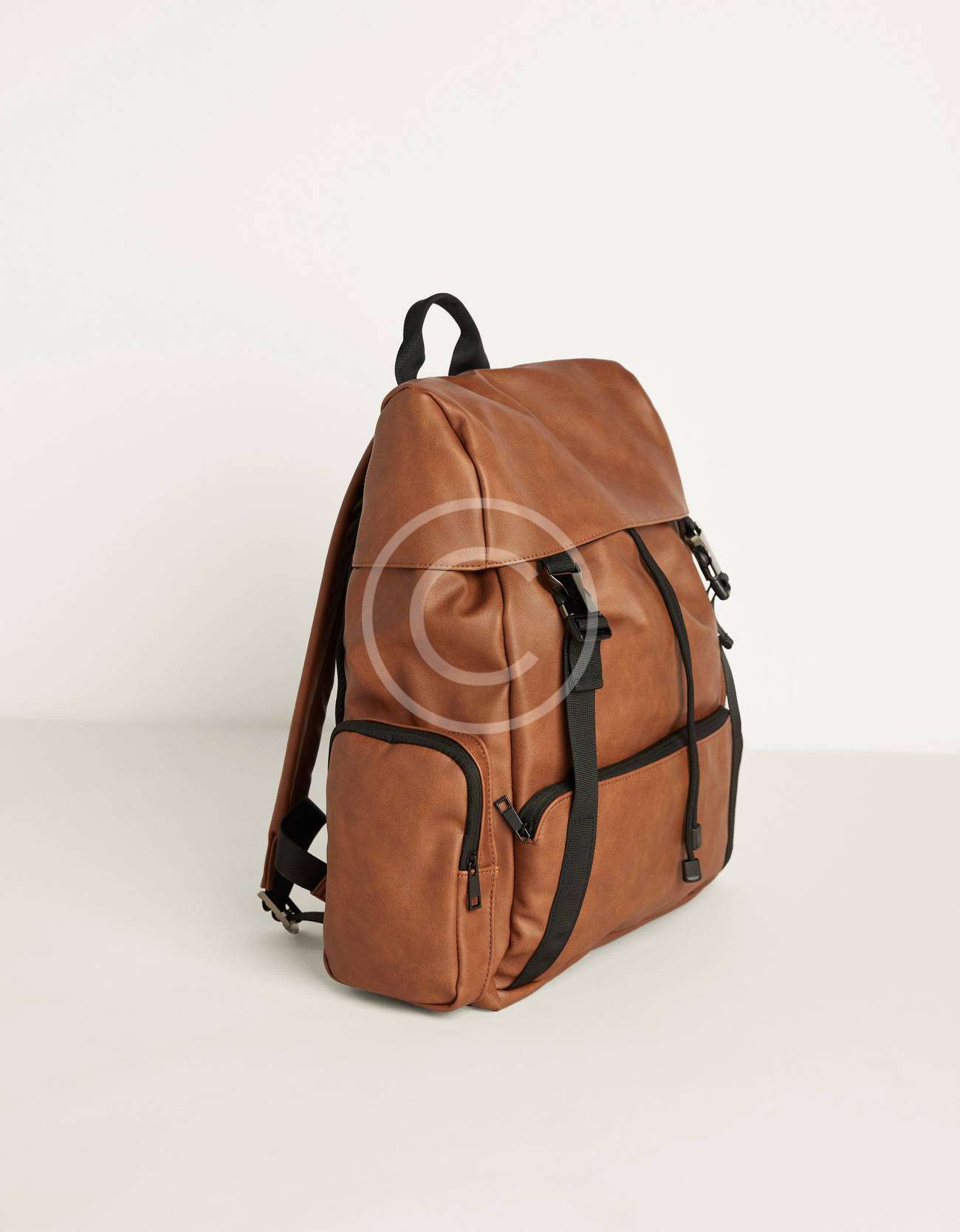 Faux leather backpack - Image 3